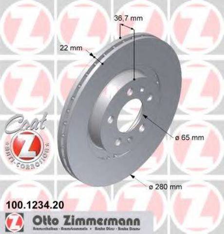 Ротор тормозной 100123420 ZIMMERMANN