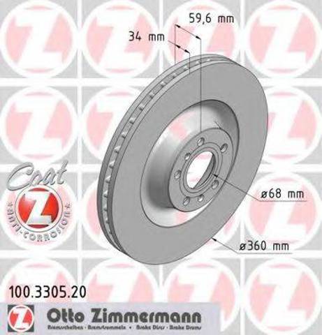 Ротор тормозной 100330520 ZIMMERMANN