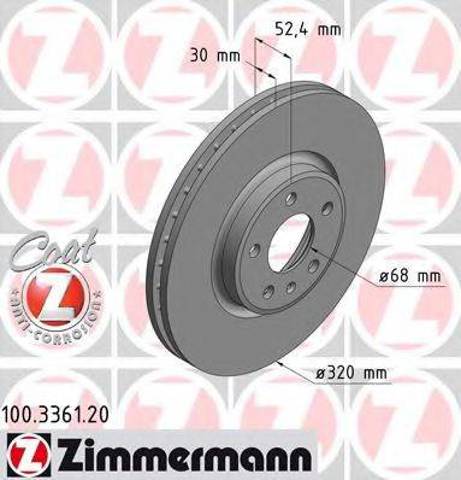 Ротор тормозной 100336120 ZIMMERMANN