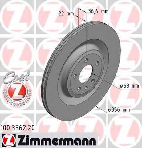 Задний дисковый тормоз 100336220 ZIMMERMANN