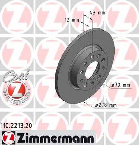 Тормозной диск 110221320 ZIMMERMANN