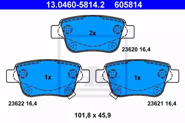 Колодки тормозные дисковые комплект Toyota Avensis 2
