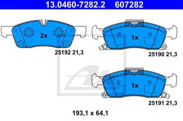 13046072822 ATE Колодки тормозные передние дисковые купить в Черновцы