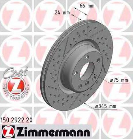 Задний дисковый тормоз 150292220 ZIMMERMANN