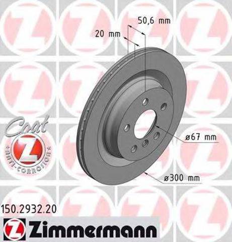 Задний тормозной диск 150293220 ZIMMERMANN