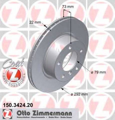 Тормоз дисковый передний 150342420 ZIMMERMANN