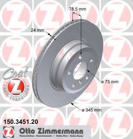 Тормозной диск 150345120 ZIMMERMANN
