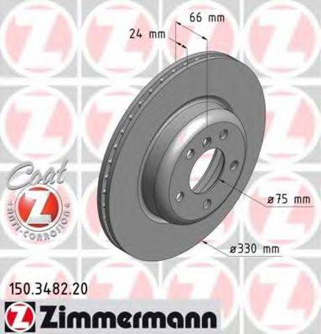 Диск тормозной передний 150348220 ZIMMERMANN