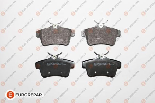 Колодки тормозные дисковые комплект 1617272680 EUROREPAR