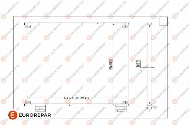 Трубопроводы и радиатор кондиционера 1618099880 EUROREPAR