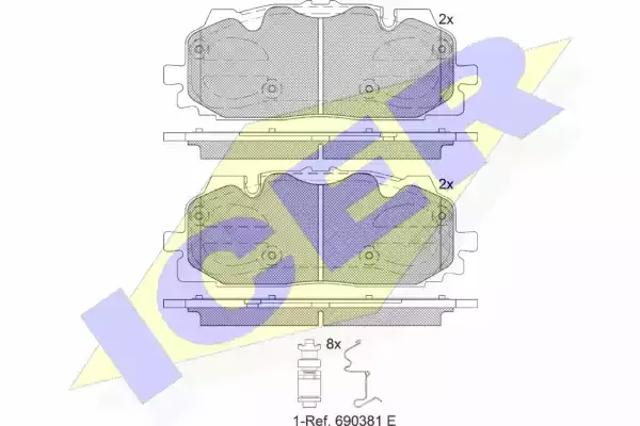 Тормозные колодки 182254 ICER