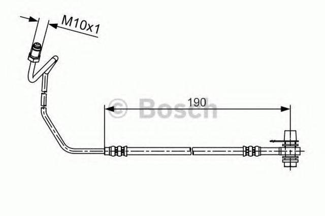 Шланг тормозной задний, правый 1987481535 BOSCH