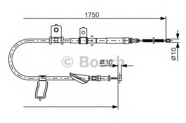 Трос ручника задний правый 1987482351 BOSCH
