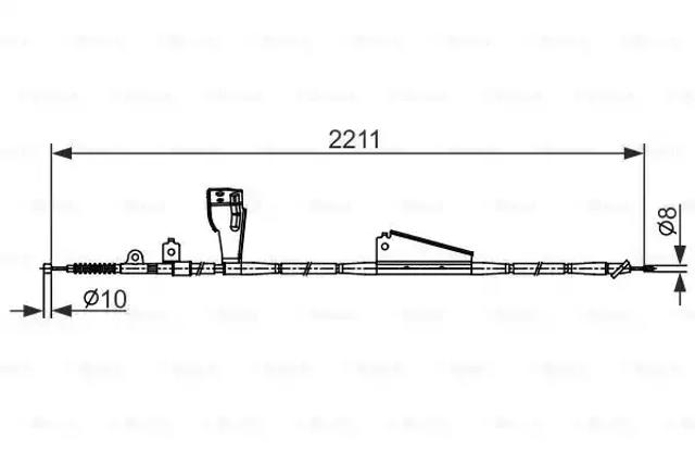 Трос ручника задний правый 1987482424 BOSCH