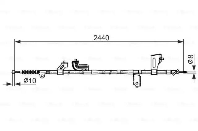 Трос ручника задний 1987482425 BOSCH