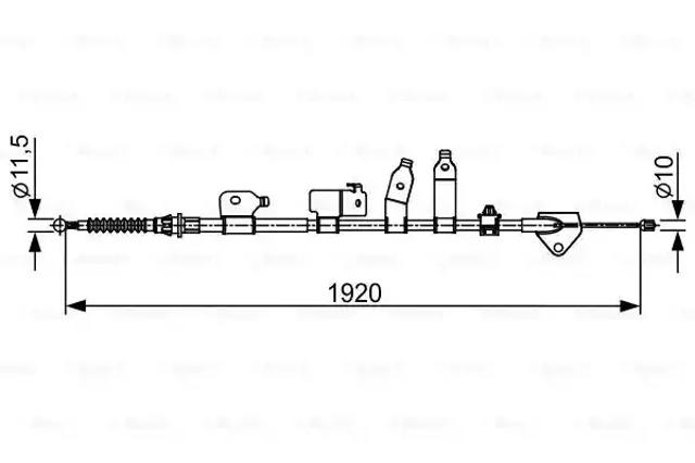 Трос ручного тормоза задний, правый 1987482438 BOSCH