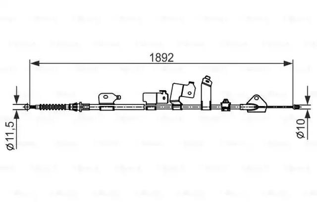 Трос ручного тормоза задний 1987482439 BOSCH