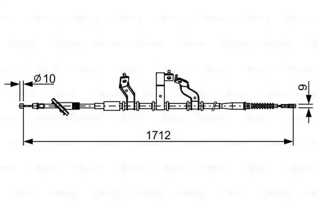 Трос ручника задний 1987482529 BOSCH