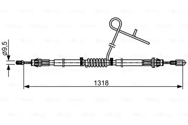 Трос стояночного тормоза задний правый 1987482559 BOSCH