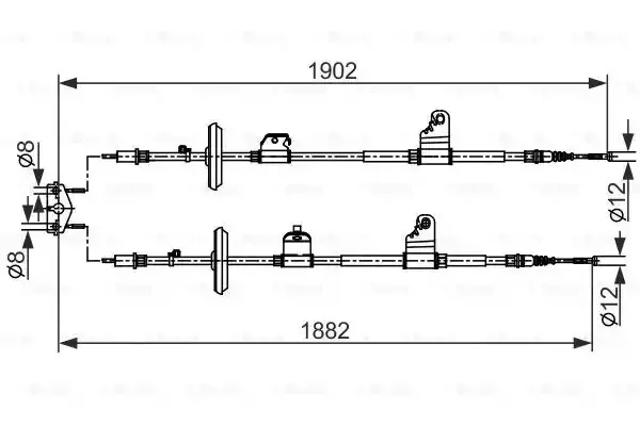 Задний трос ручника 1987482562 BOSCH
