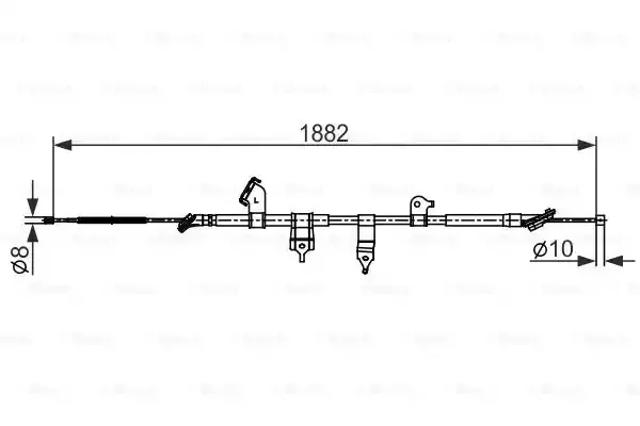 Трос ручника задний 1987482567 BOSCH