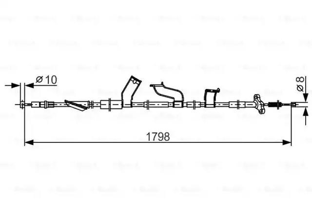 Трос стояночного тормоза задний правый 1987482788 BOSCH