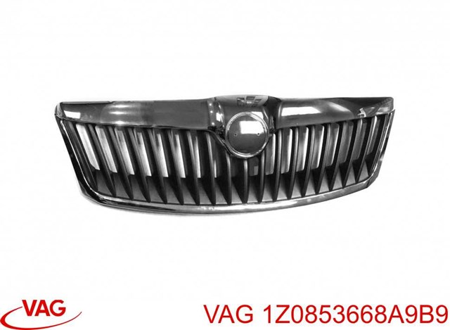 Решетка радиатора 1Z0853668A9B9 VAG