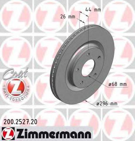 Диск тормозной передний 200252720 ZIMMERMANN