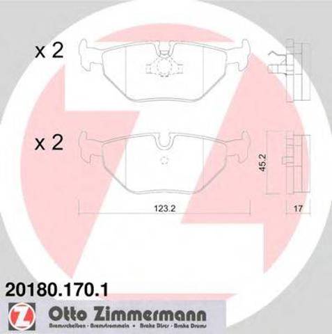 Задние колодки 201801701 ZIMMERMANN