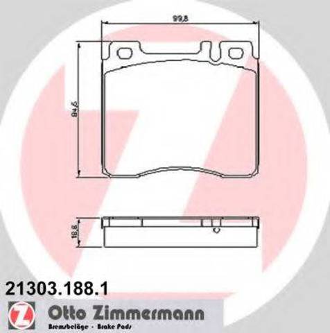 Колодки тормозные передние дисковые 213031881 ZIMMERMANN