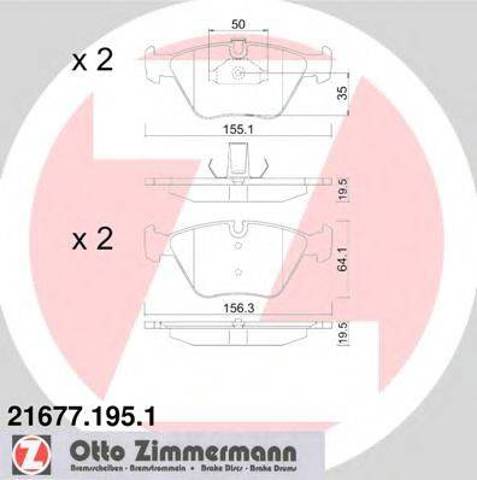 Колодки передние 216771951 ZIMMERMANN