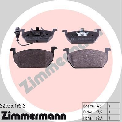 220351752 ZIMMERMANN Передние тормозные колодки купить в Черкассы