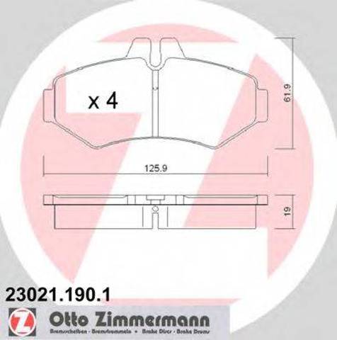 Колодки дисковые  230211901 ZIMMERMANN
