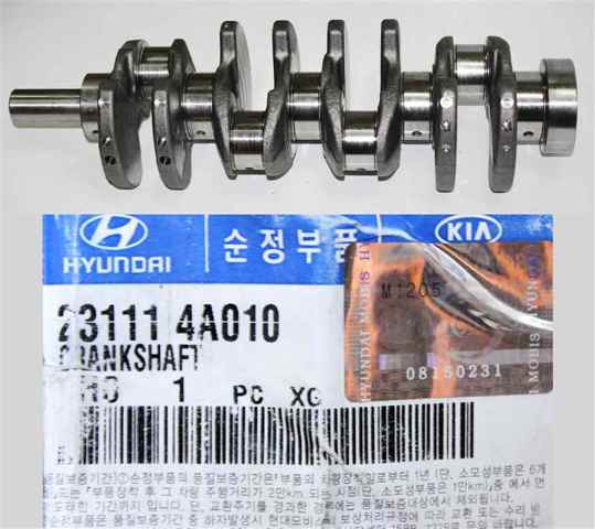 Коленвал двигателя 231114A010 HYUNDAI
