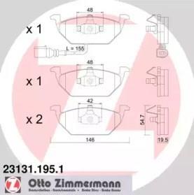 ZIMMERMANN 231311951 Передние тормозные колодки в наличии Львов