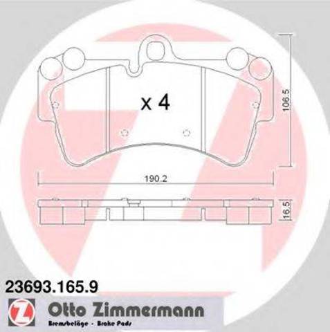 Колодки тормозные передние дисковые 236931659 ZIMMERMANN