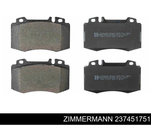 237451751 ZIMMERMANN Колодки тормозные передние дисковые купить в Львов