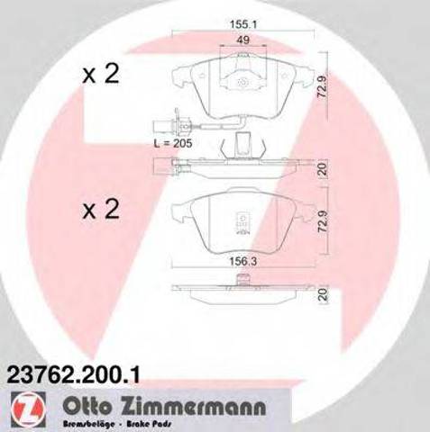 Колодки 237622001 ZIMMERMANN