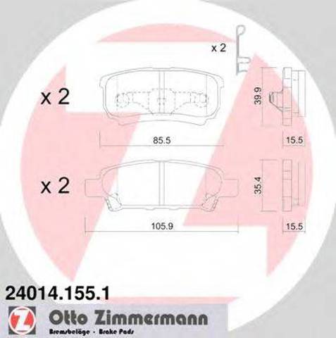 Комплект задних колодок 240141551 ZIMMERMANN