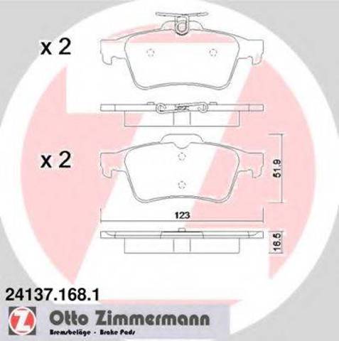 Комплект задних колодок 241371681 ZIMMERMANN