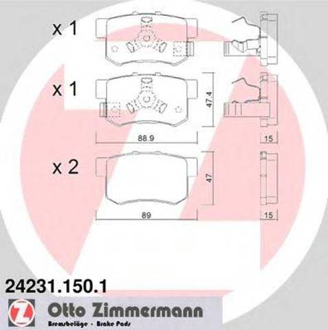 ZIMMERMANN 242311501 Задние тормозные колодки в наличии Ровно