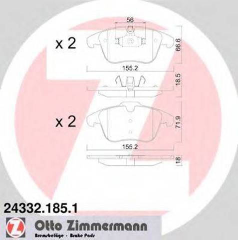 Передние тормозные колодки 243321851 ZIMMERMANN