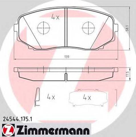 245441751 ZIMMERMANN Колодки тормозные передние дисковые купить в Николаев