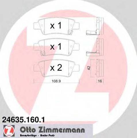 Комплект задних колодок 246351601 ZIMMERMANN