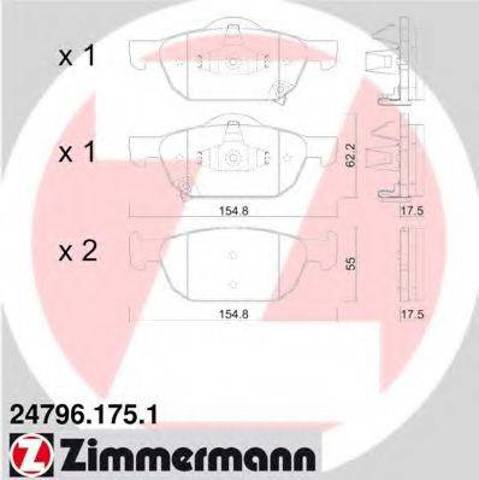 Колодки тормозные 247961751 ZIMMERMANN