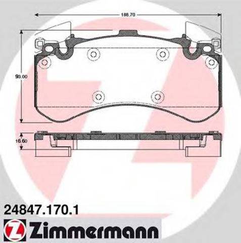 Передние тормозные колодки 248471701 ZIMMERMANN