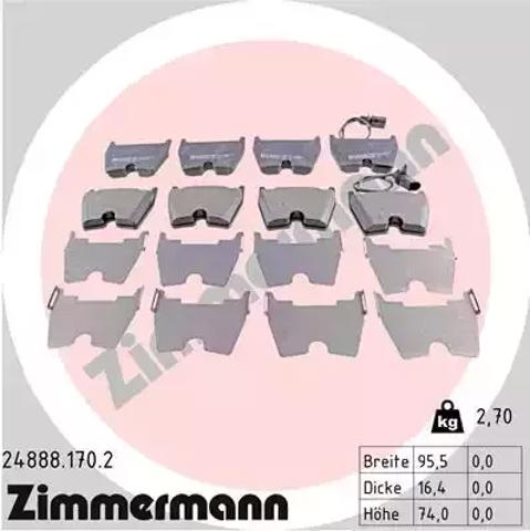 Колодки передние 248881702 ZIMMERMANN