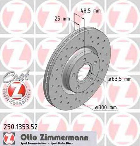 Тормоз дисковый передний 250135352 ZIMMERMANN