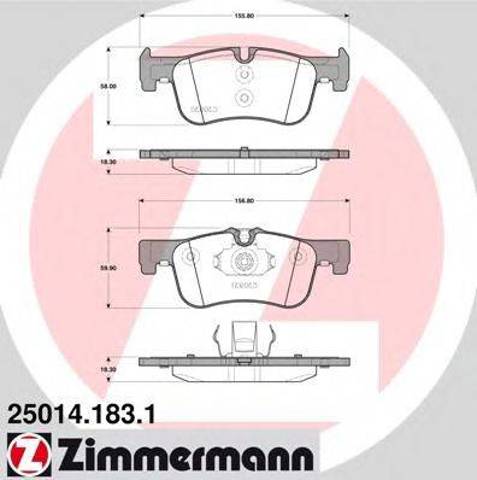 Передние тормозные колодки 250141831 ZIMMERMANN