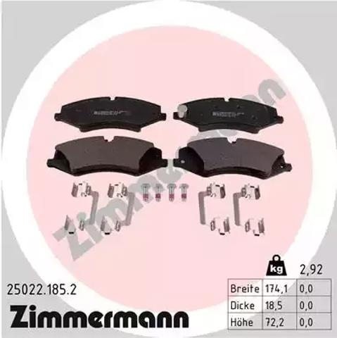 Колодки 250221852 ZIMMERMANN